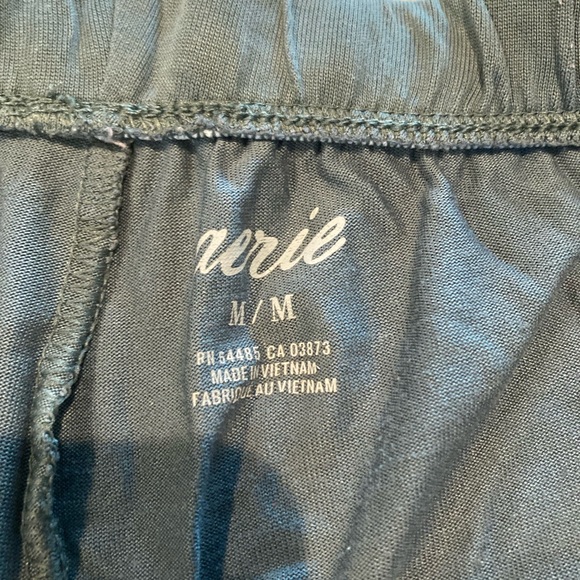women Aerie grey green flowy loose loungewear sleepware sleep short shorts m - Picture 3 of 4